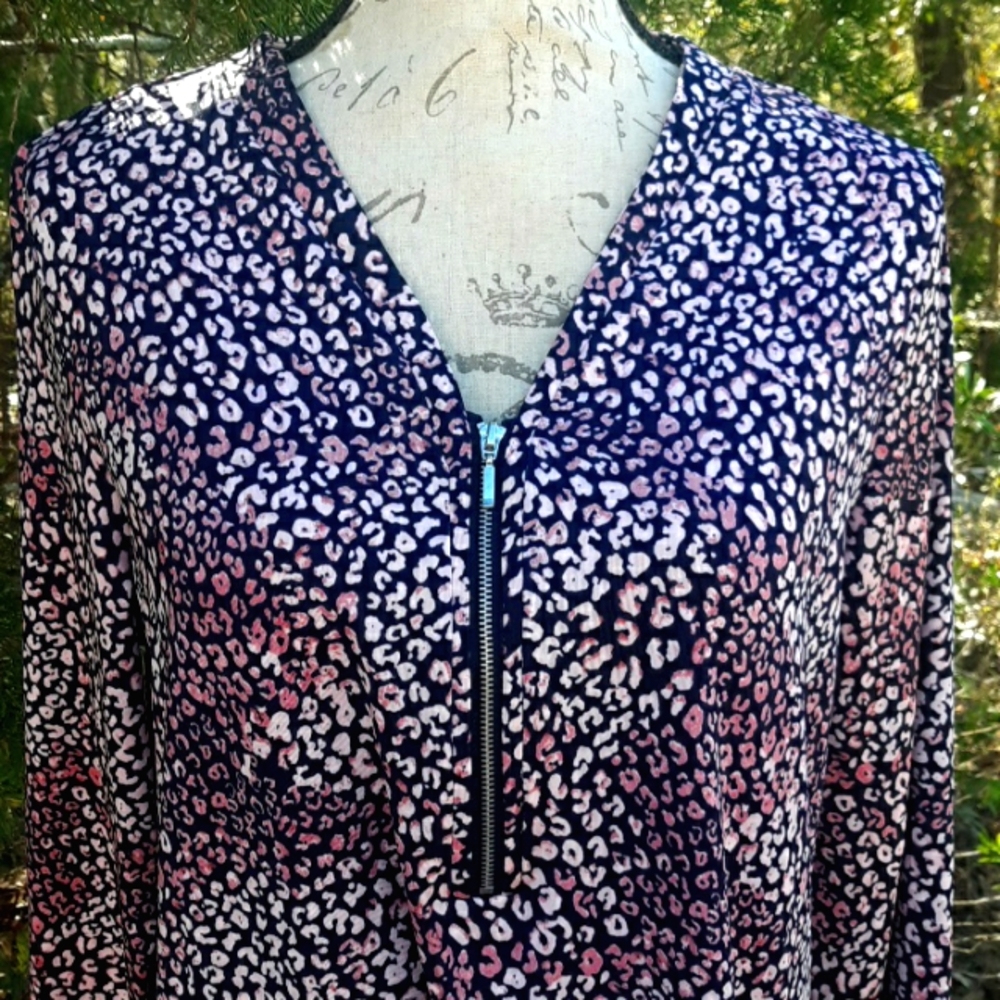 Nanette Lepore Top Pink Navy M